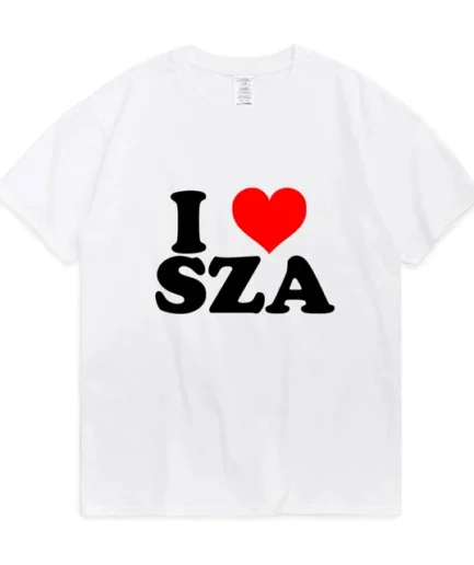 I Love SZA Good Days Letter Print T Shirt